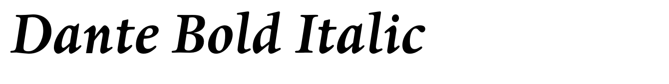Dante Bold Italic